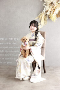 TAKAZEN橿原店のワンちゃんと写真を撮ったお客様