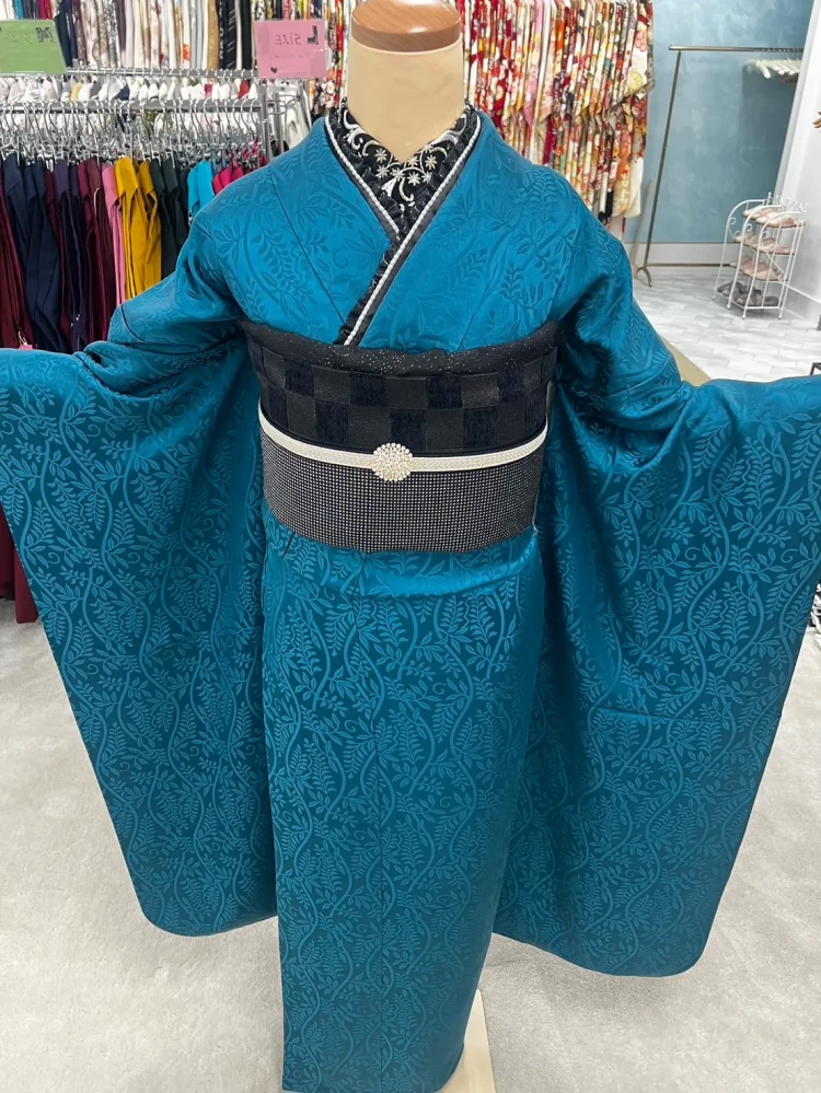 タカゼン心斎橋店ヴィンテージスタイル　青/ブルー　無地派手　スタイリッシュ青無地