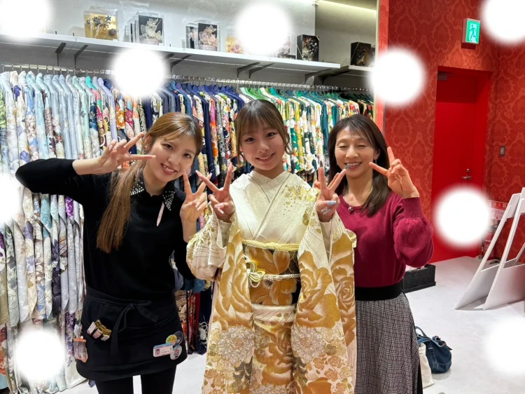 成人式　振袖　梅田　キラキラスワロフスキー付きヘップバーン