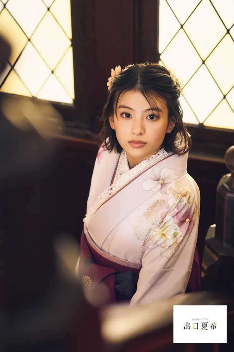 TAKAZENのレンタル袴 出口夏希ブランド袴　正統派古典　ピンク　古典柄　シンプル　控えめ　上品な袴コーデ【通販可】R26084