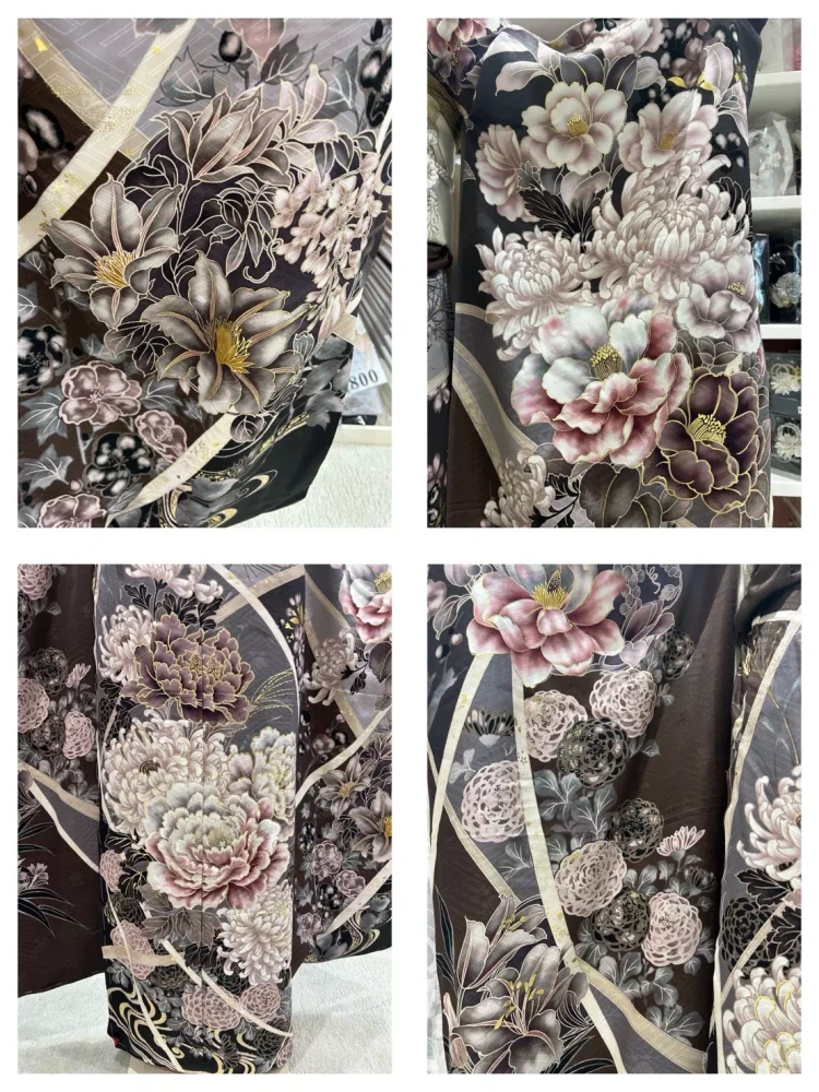 TAKAZEN姫路店　姫路市　成人式　卒業式　袴　振袖　イマドキ振袖　　ブラウン振袖　茶色振袖　花柄振袖　