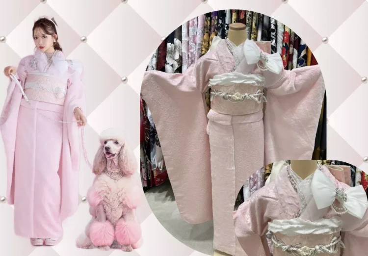 TAKAZEN神戸旧居留地店のフワフワキラキラなイマドキお振袖コーデをご紹介