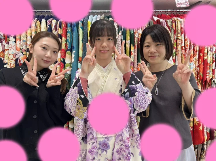 TAKAZEN神戸旧居留地店 成人式 振袖レンタル かわいい イマドキ 白古典 紫