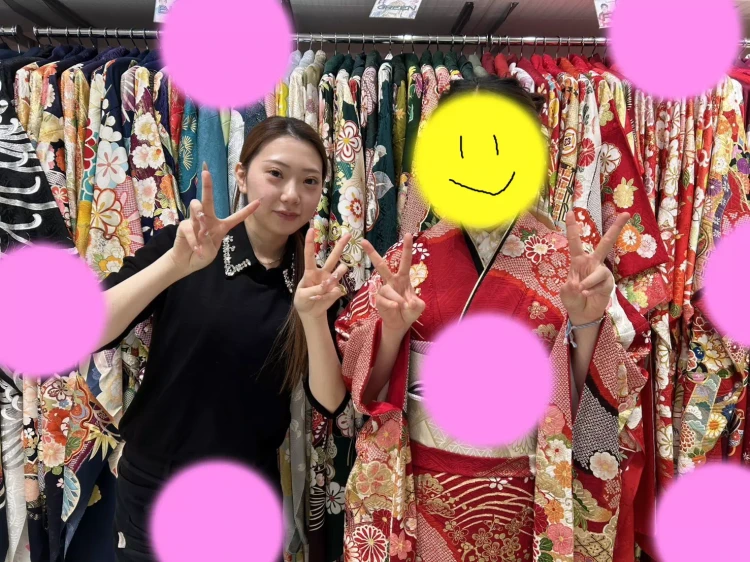 TAKAZEN神戸旧居留地店で成人式振袖レンタルの赤地振袖お嬢様のご紹介