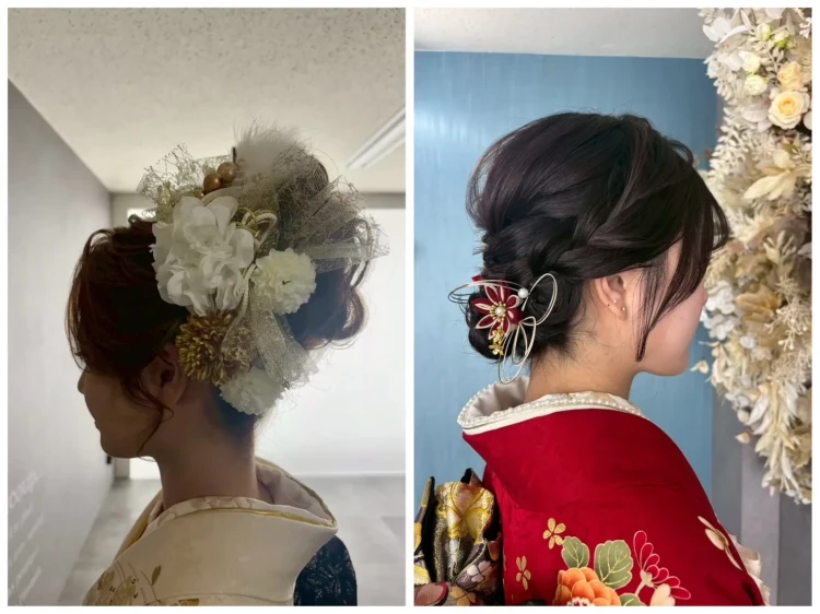 TAKAZEN奈良店で成人式・卒業式の前撮り・後撮りをされたお客様のヘアアレンジをご紹介いたします。