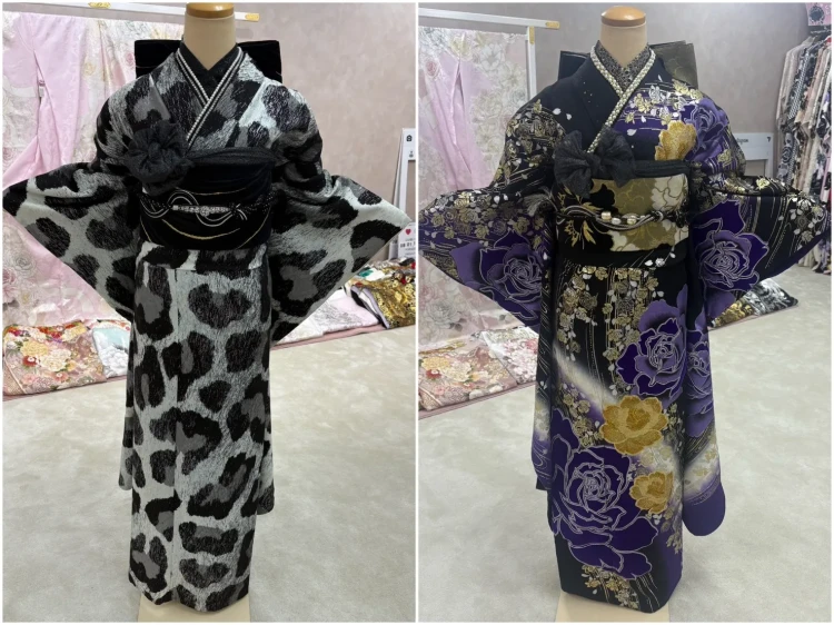 TAKAZEN奈良店のスタッフがおすすめする成人式振袖のかっこいいモード系コーディネートの例