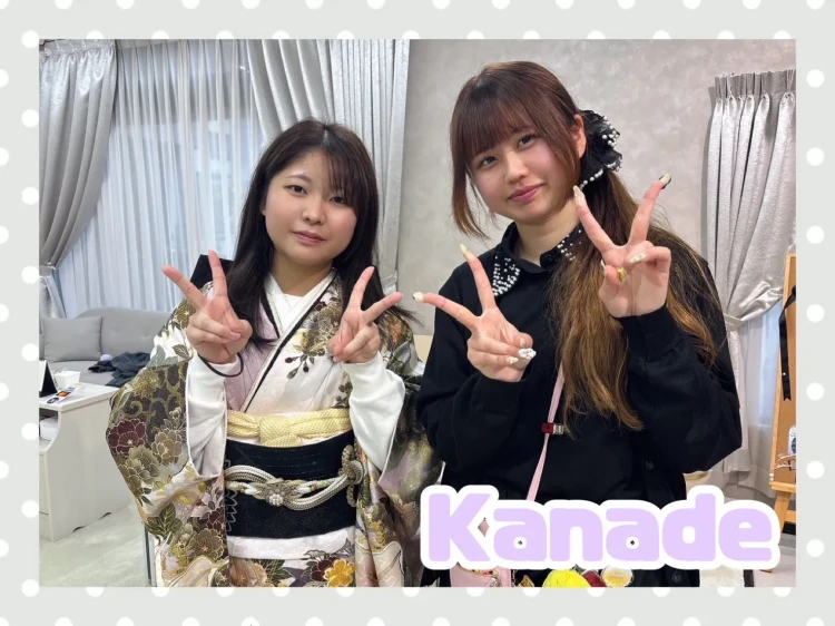 TAKAZEN奈良店でくすみピンクの安くて可愛いお振袖をご試着頂いたお客様のご紹介