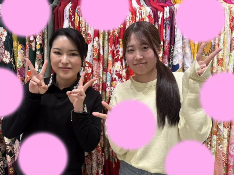 TAKAZEN神戸旧居留地店の安くて可愛いレトロ振袖に決定のお嬢様