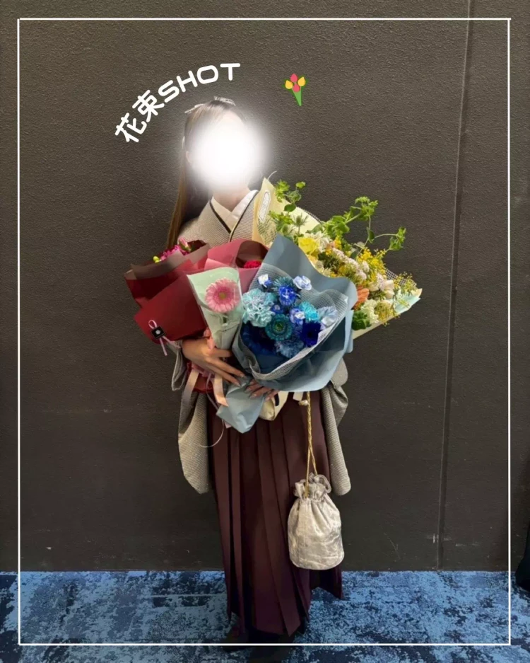 卒業式　姫路　加古川　花束ショット　正面フォト　姫路　加古川　映え