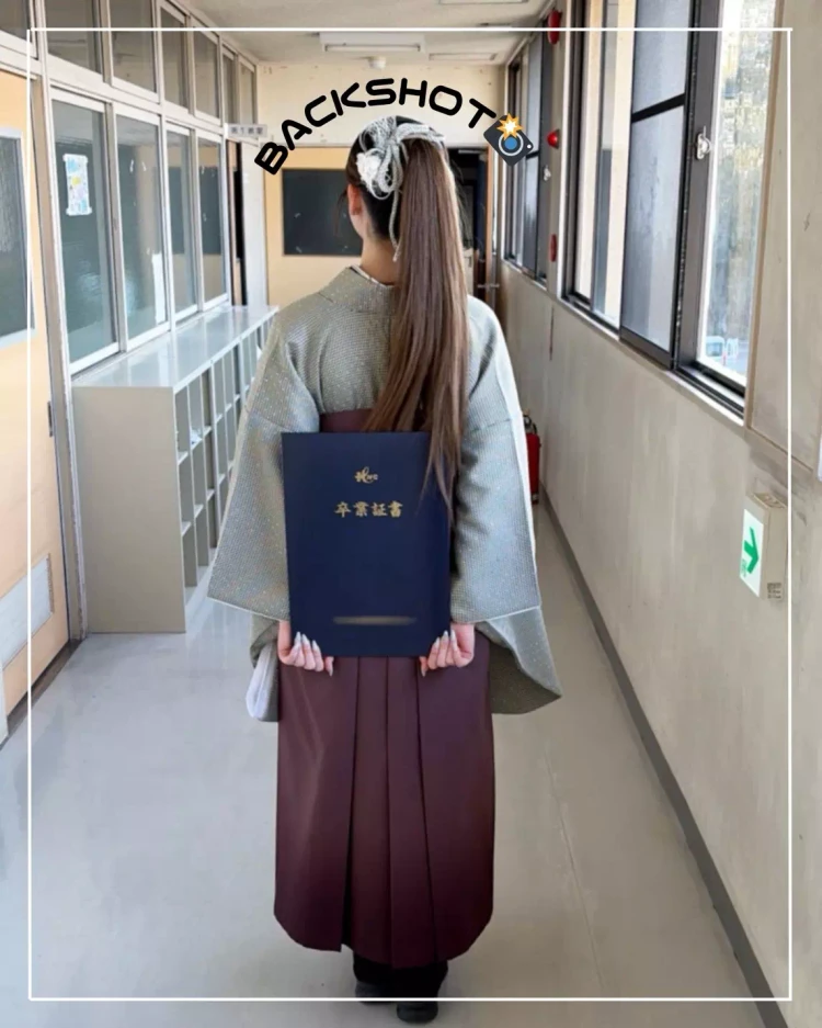 卒業式　袴　バックショット　ヘアセット　編みおろし　姫路　加古川