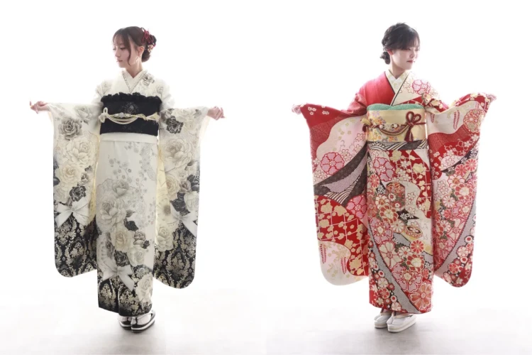 TAKAZEN橿原店の前撮り撮影会の実際のお客様の振袖コーデ写真