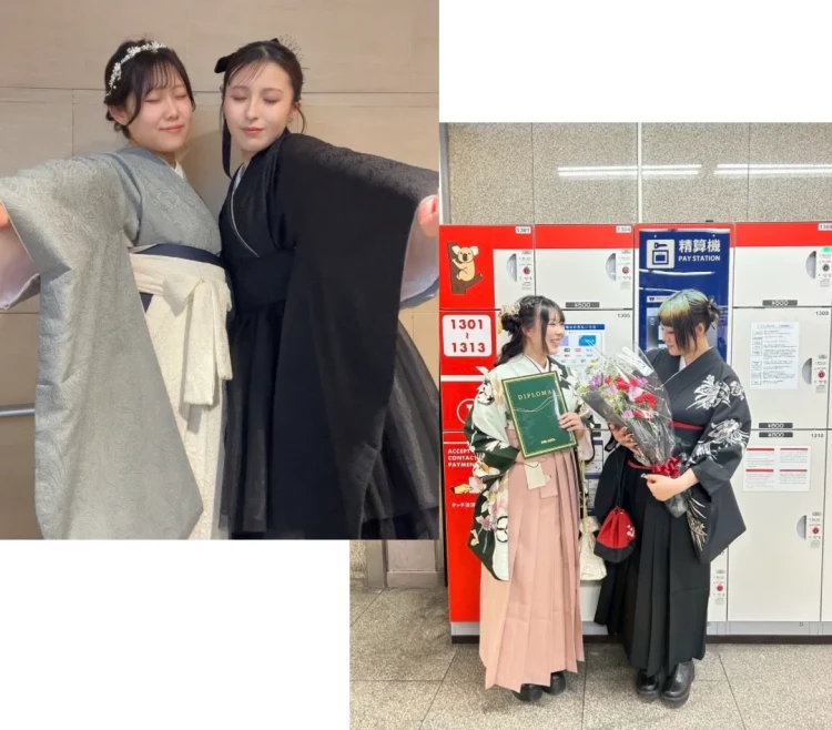 卒業式　大阪梅田で可愛い卒業式　友達との写真の撮り方　可愛い　