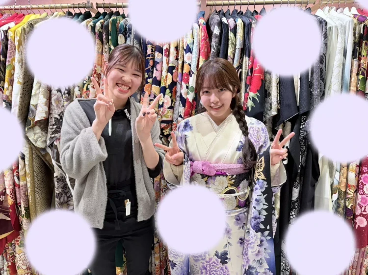 TAKAZEN姫路店　振袖　成人式　粋古典　振袖レンタル安い　　タカゼン安カワ　TAKAZEN安い　TAKAZENカワイイ　紫振袖　