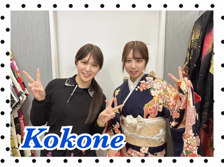 TAKAZEN橿原店のネイビーの古典柄お振袖に決定されたお客様のご紹介