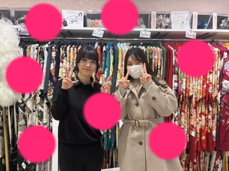 TAKAZEN神戸旧居留地店後撮りで振袖持ち込みフォトプランのお客様