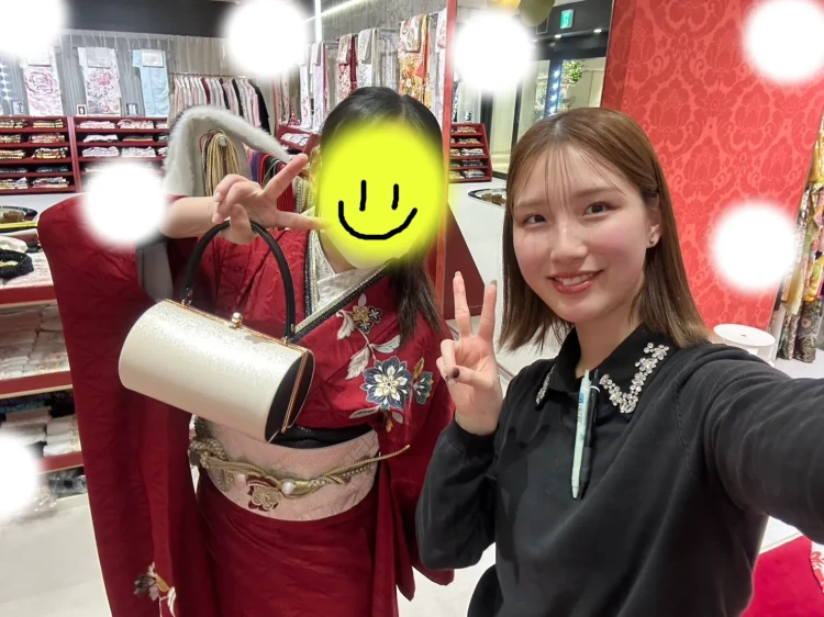 大阪梅田で華やかでかわいい赤色お振袖