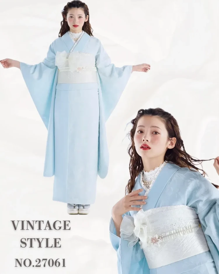 最新作ヴィンテージスタイル　水色　すっきり　シンプル　きれいめ　スカッとした色合い　フロッキー生地　南琴奈　無地系ブーツスタイルかわいい　TAKAZEN心斎橋店