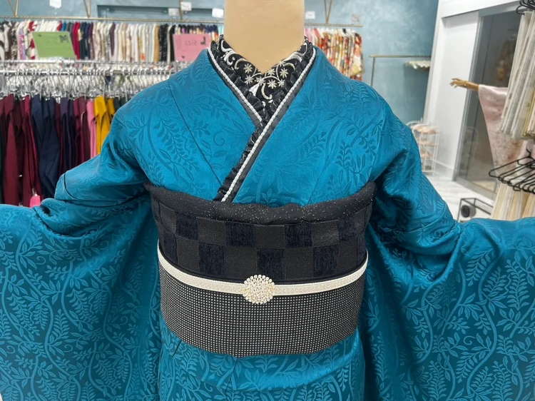 タカゼン心斎橋店ヴィンテージスタイル　青/ブルー　無地派手　スタイリッシュ青無地