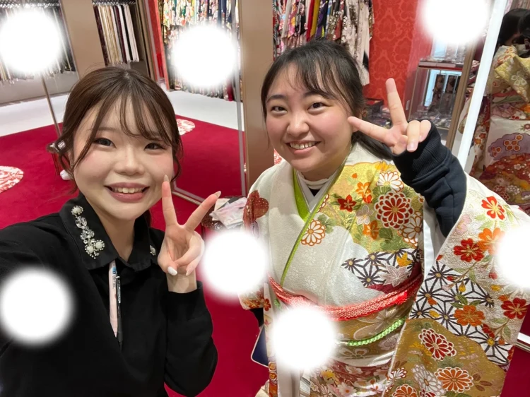 かわいい古典柄振袖でお出かけプラン