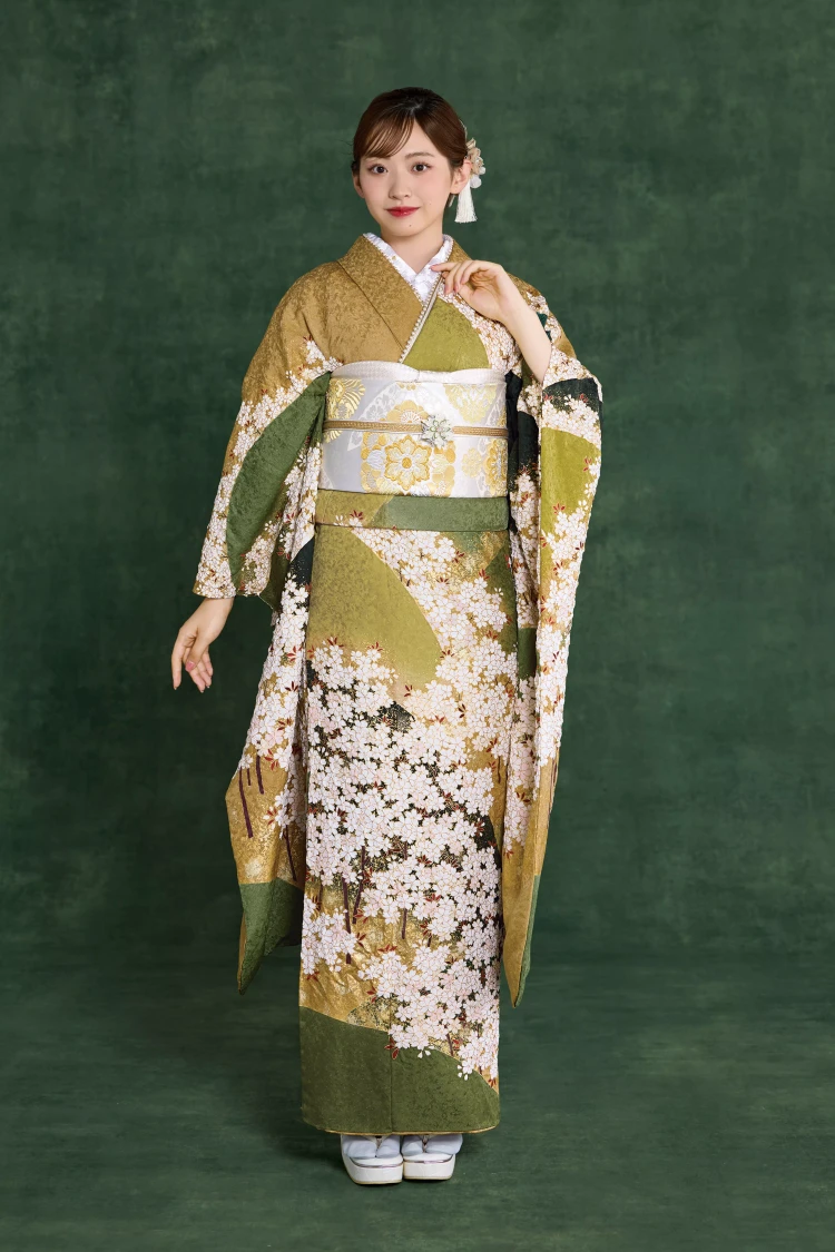 TAKAZEN姫路店　振袖　成人式　古典　加古川振袖　白地振袖　高級振袖　青柳振袖