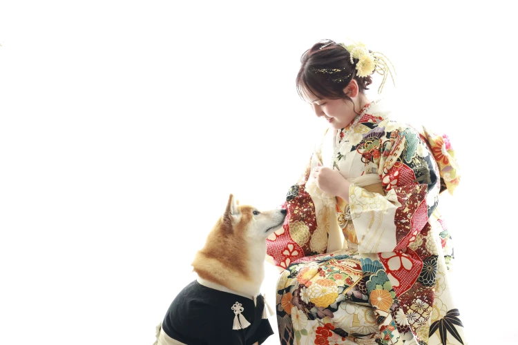 TAKAZEN姫路店の前撮りではペットと一緒にお写真が撮れちゃいます。