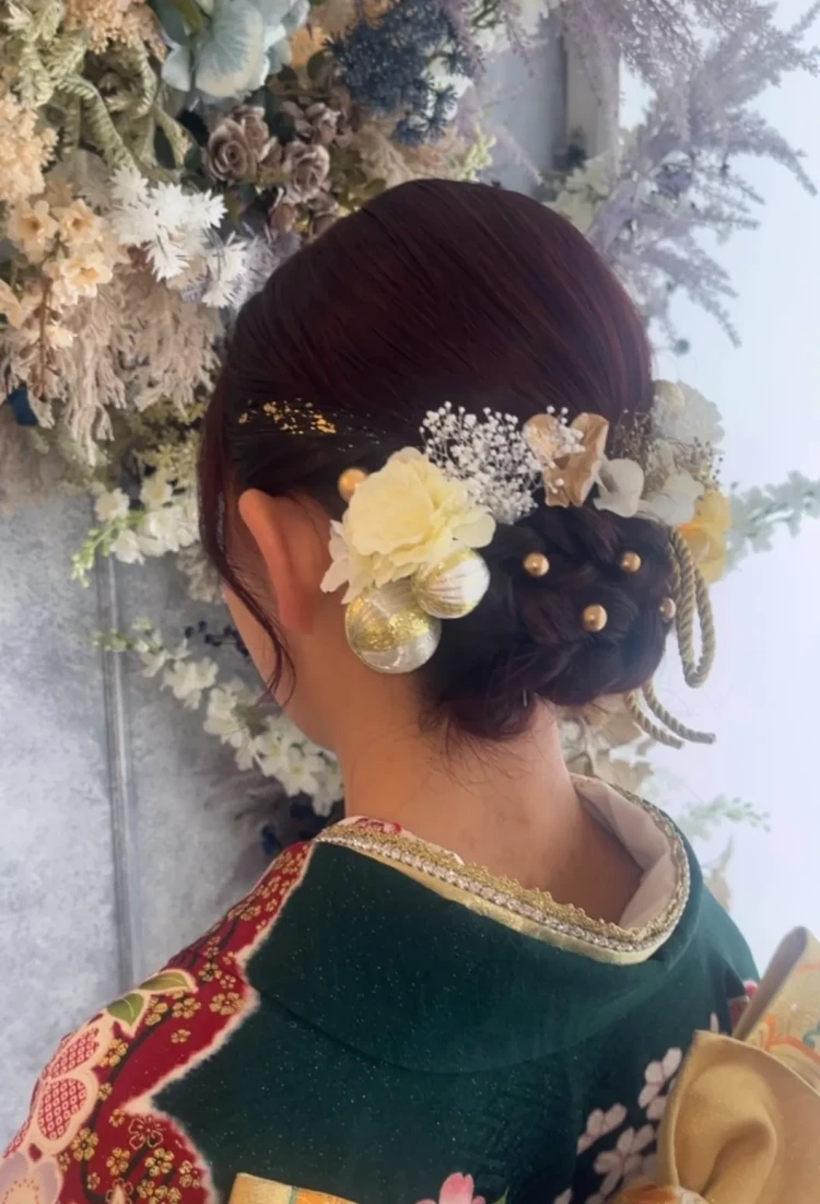 TAKAZEN堺店で人気のシニヨンスタイル