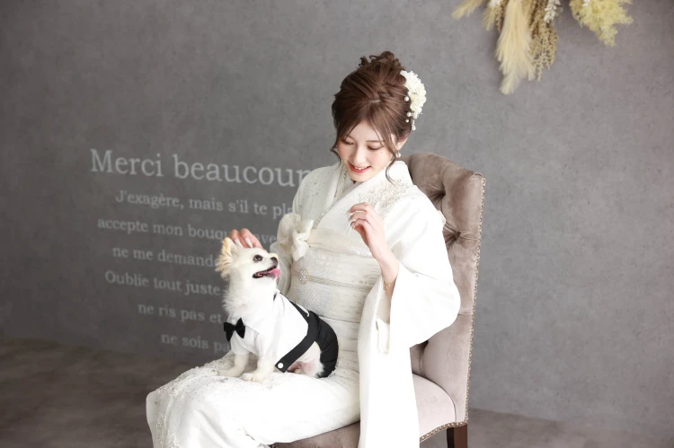 大事なペットと成人式前撮り撮影会　橿原市で前撮りするならTAKAZEN橿原店