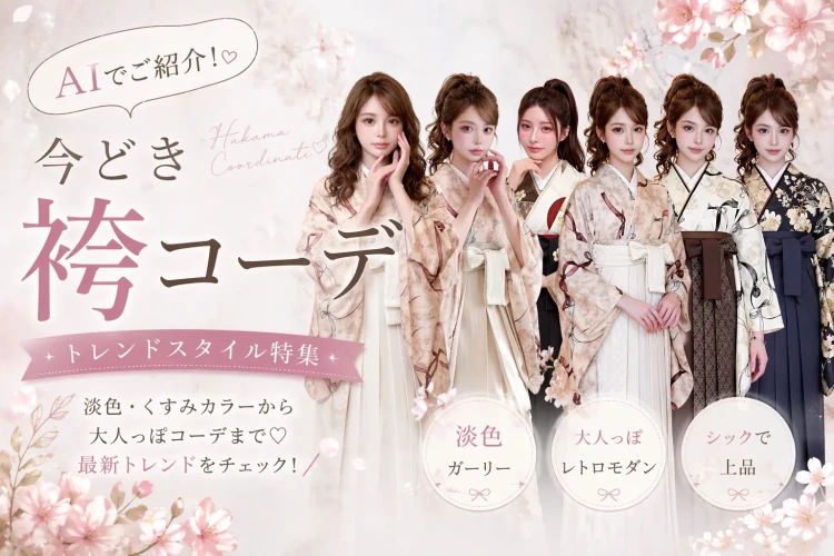♡【2027年卒業の方必見👀✨】AIで先取り💗今どき袴コーデ特集🎀トレンドスタイルをご紹介！♡