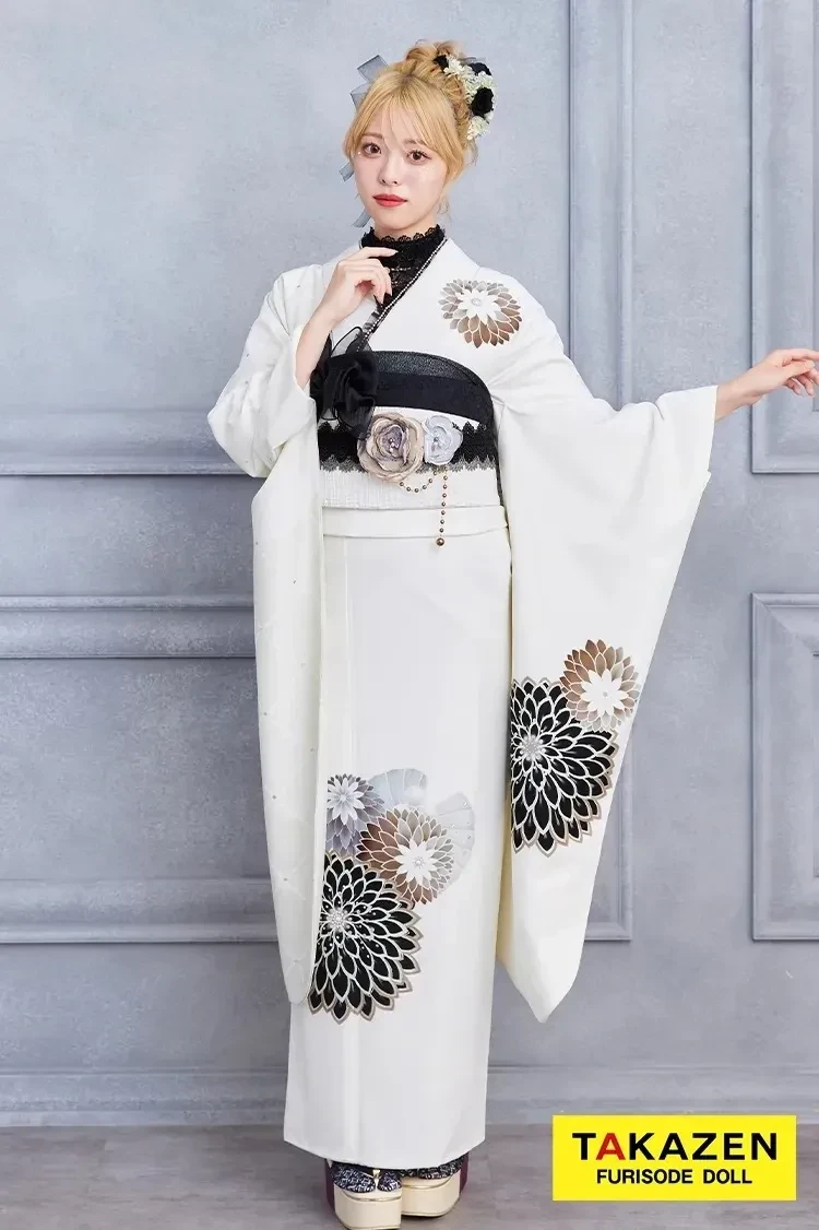 安カワのシンプル振袖