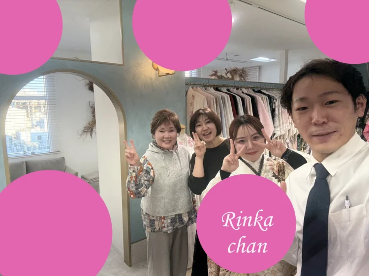 成人式の振袖レンタルでTAKAZEN心斎橋店にご来店いただいたご家族様のお写真
