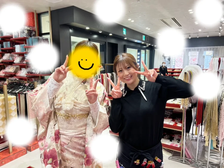 かわいいくすみカラー振袖