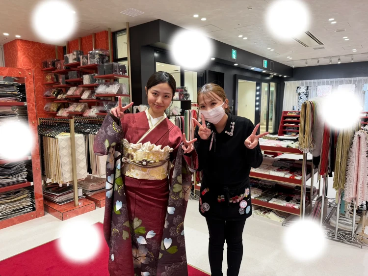 【大阪・梅田・豊中市で振袖をお探しの方】♡13日　大阪梅田でママ振で可愛くフォトプランのお振袖姫ちゃん♡TAKAZEN大阪梅田本店♡