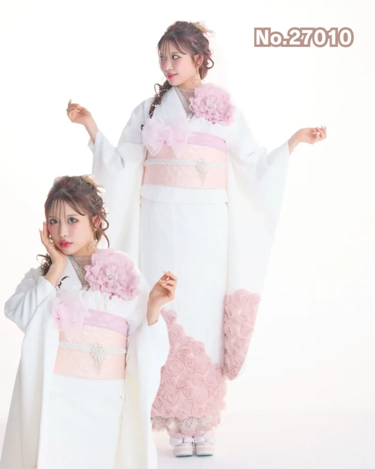 TAKAZENオリジナル立体花付きローズ振袖のご紹介