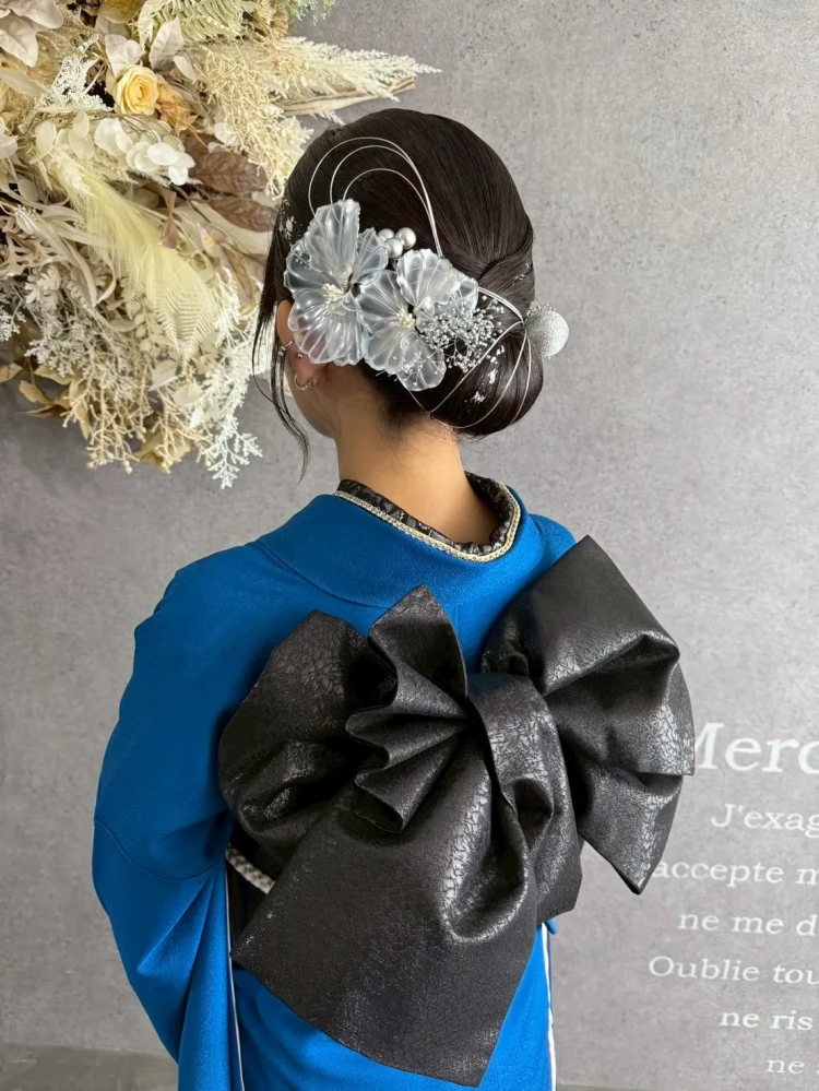 水引きを使用したヘアセットをされたTAKAZEN奈良店のお客様をご紹介