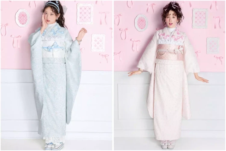 TAKAZEN姫路店　姫路市　加古川市　加古川振袖　たつの振袖　振袖レンタル　成人式　振袖　タカゼンオリジナル振袖　かわいい振袖　リボン振袖　ピンク振袖　水色振袖