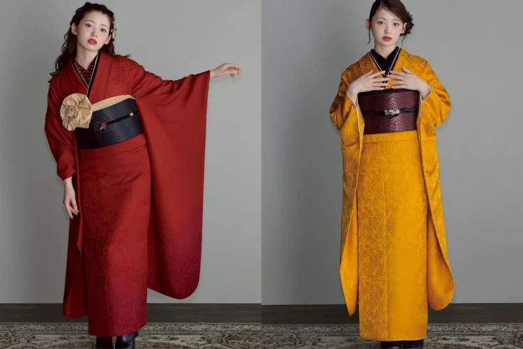 TAKAZEN姫路店　姫路市　加古川市　加古川振袖　たつの振袖　振袖レンタル　成人式　振袖　無地振袖　かっこいい振袖　ブーツ振袖　からし色振袖　赤振袖