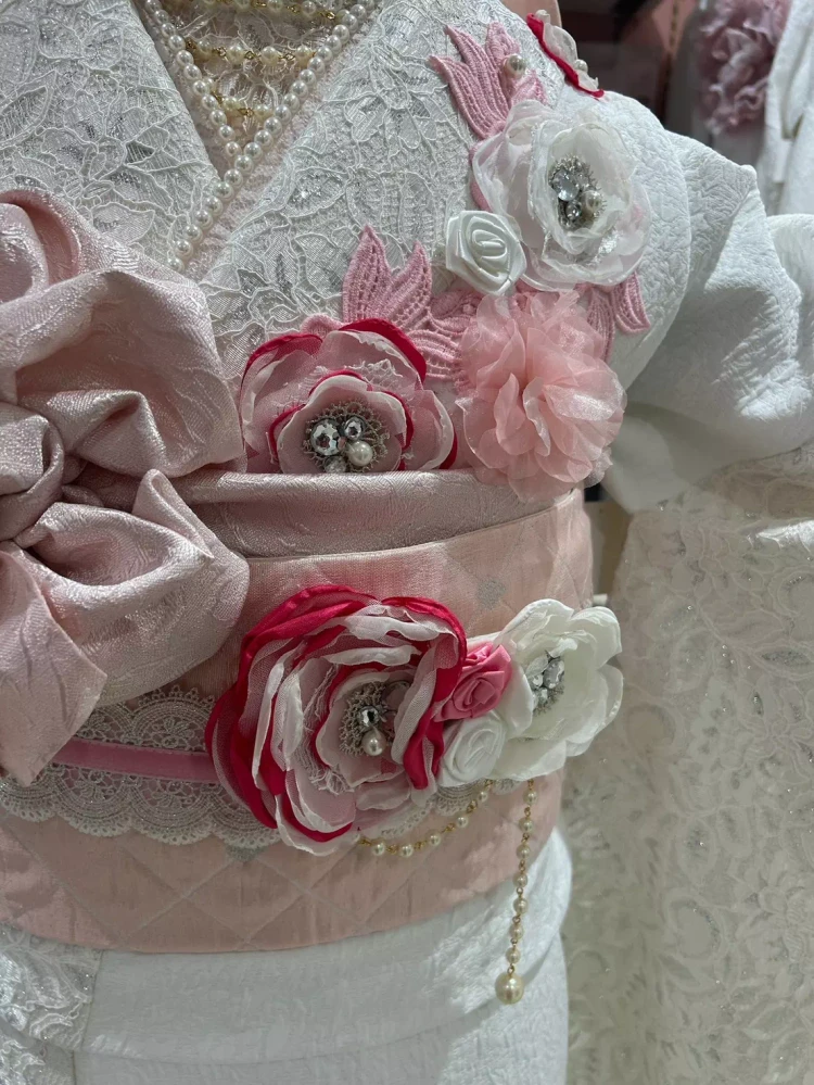 TAKAZEN姫路店　姫路市　成人式　振袖　加古川振袖　かわいい振袖　白ピンク振袖　　