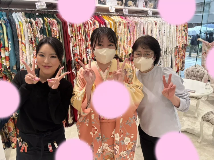 ママ振プランで古典柄コーディネート