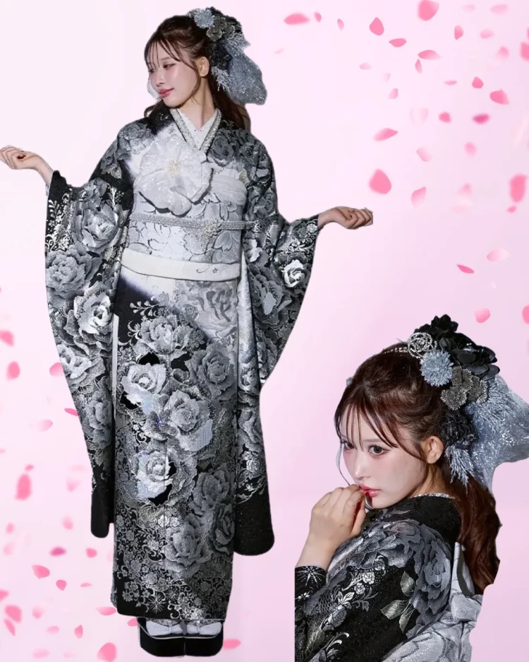 モード系バラ柄