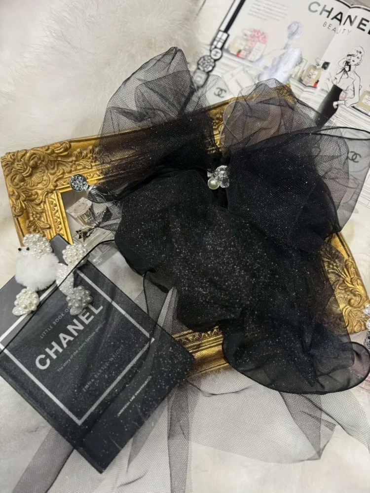 チュールリボンのトレンド感ある振袖用髪飾り