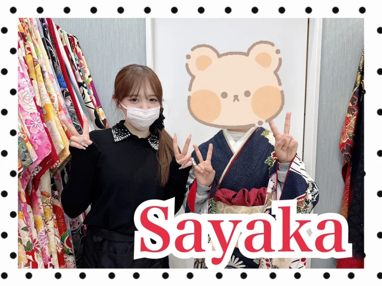 TAKAZEN橿原店にご来店頂いたネイビーの古典柄お振袖に決定されたお客様コーデ