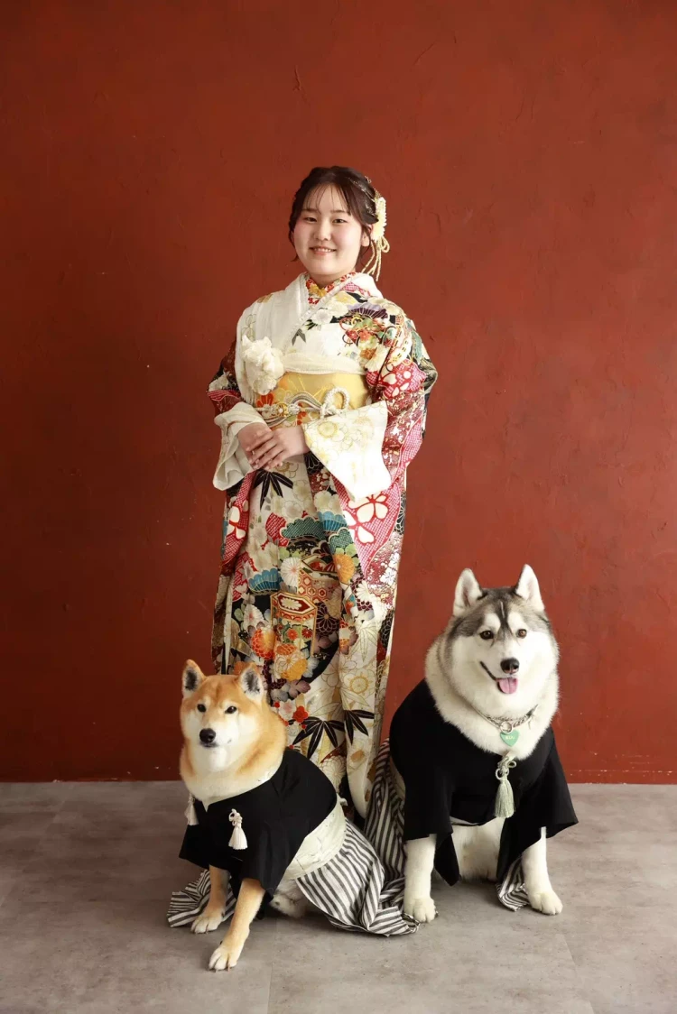 TAKAZEN姫路店の前撮りではペットと一緒にお写真が撮れちゃいます。