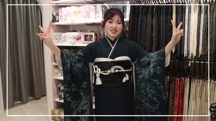 TAKAZEN神戸店の前撮り撮影会に参加された2027年成人式の緑色ヴィンテージお振袖のお嬢様のご紹介