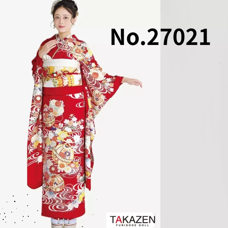 TAKAZEN神戸旧居留地店で振袖レンタルで人気の正統派古典柄の赤色お振袖のご紹介