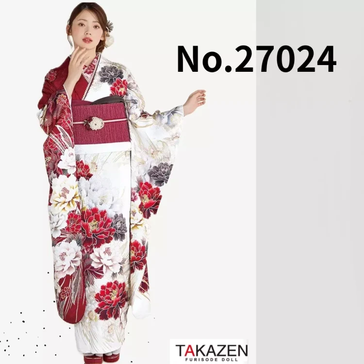 TAKAZEN神戸旧居留地店で振袖レンタルで人気の正統派古典柄の赤色お振袖のご紹介