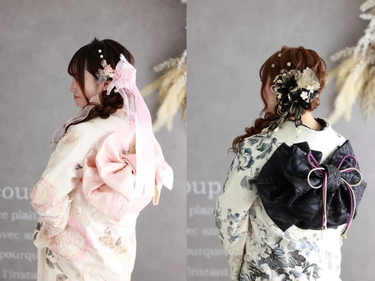 TAKAZEN橿原店の成人式前撮りヘアカタログ。かわいい編みおろし。