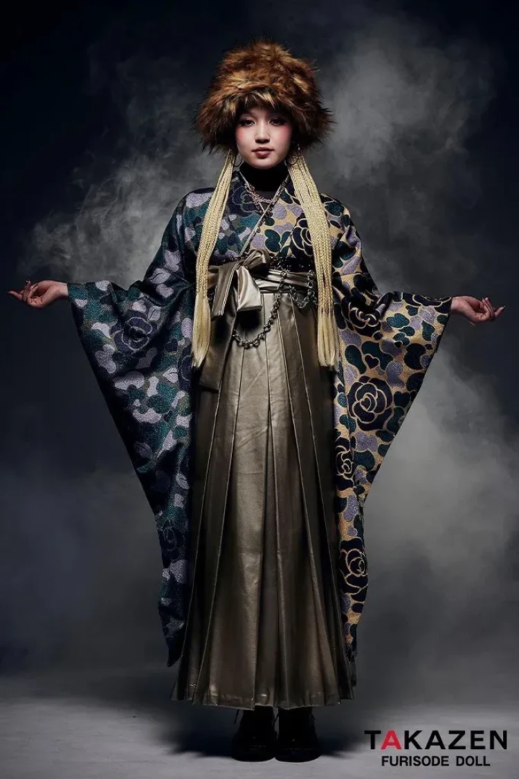 袴　前撮り撮影会　TAKAZEN堺店 HIROCKコラボ袴 迷彩柄　ハイロックコラボ卒業式袴