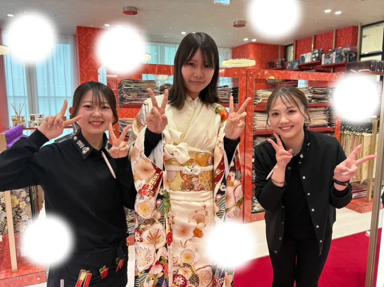大阪梅田で成人式正統派古典柄振袖