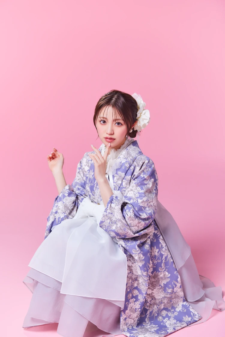 くすみガーリーなドレス袴