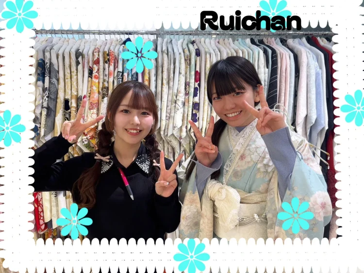 ♡2029年成人式 ！くすみカラーの水色の 振袖レンタル頂いた  お嬢様をご紹介します👑♡